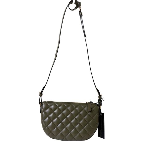 Versace Medusa Quilted Olive Green Crossbody Bag - Picture 6 of 13